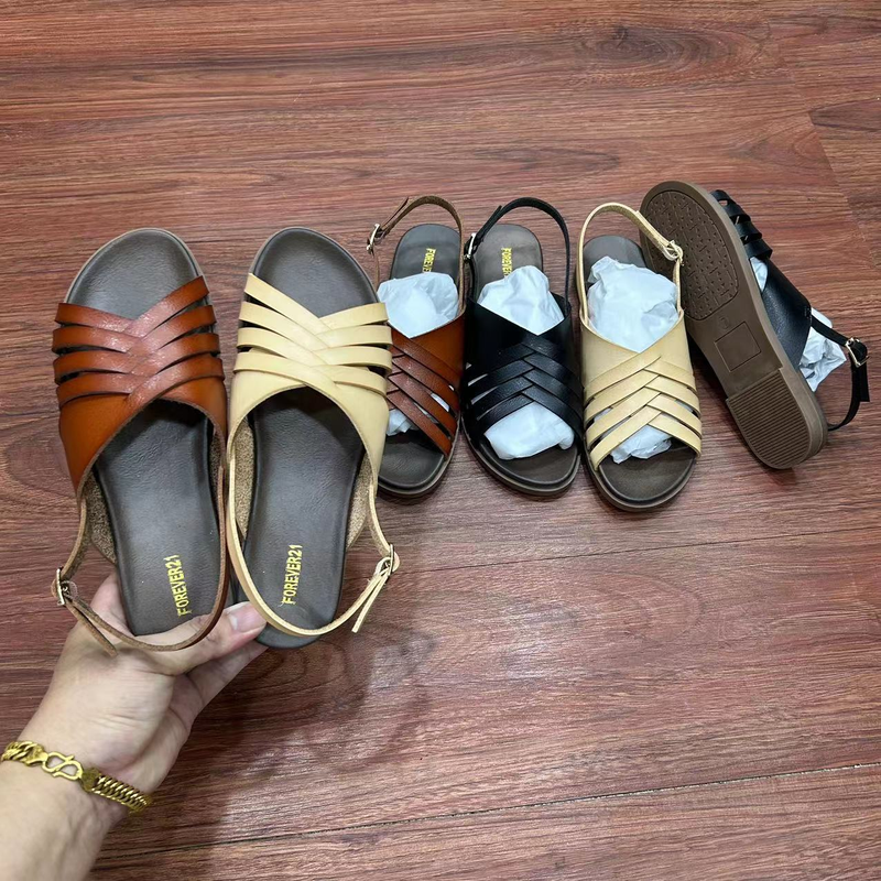 Women's Shoes trade original single flat herringbone type fashionable women's sandals buckle comfortable women's shoes_voghion.com
