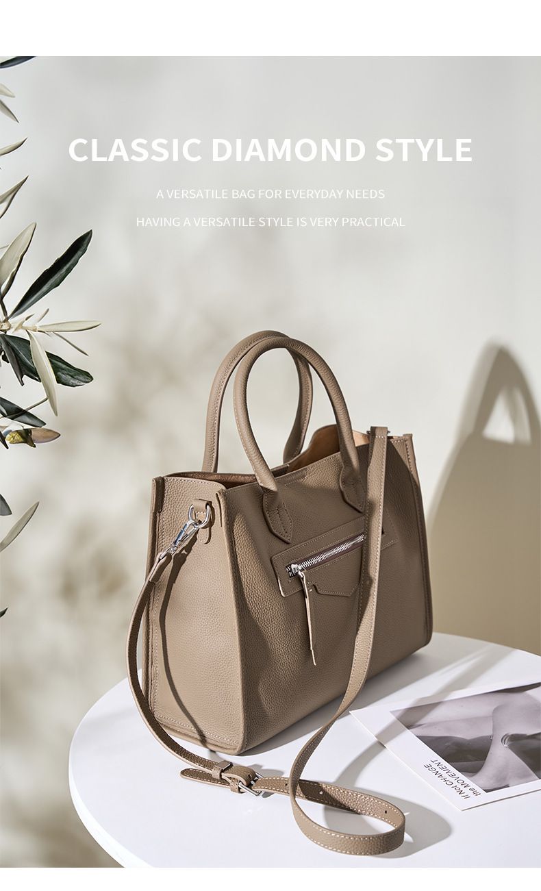 Borsa grande tote, grande capacità, borsa da donna in vera pelle, design di nicchia, borsa da donna per computer, borsa da pendolare di alta qualità_voghion.com