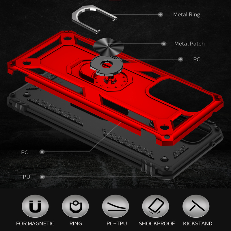 Custodia antiurto per armatura per Samsung Galaxy A54 A53 A52 A12 A13 A33 A23 A73 A14 A51 A50 A22 A32 A04 A34 A03s A72 Anello in metallo_voghion.com