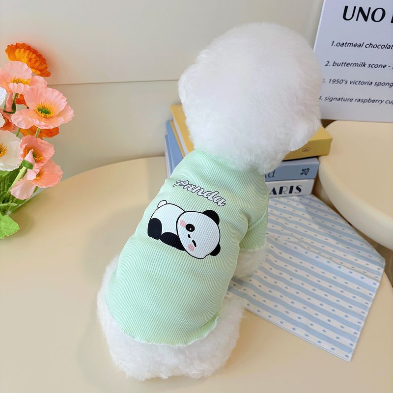 Spring Ins Thin Cute Animal Print Pet Teddy Bichon Dog Clothes Small Summer T-shirt Base Shirt_voghion.com