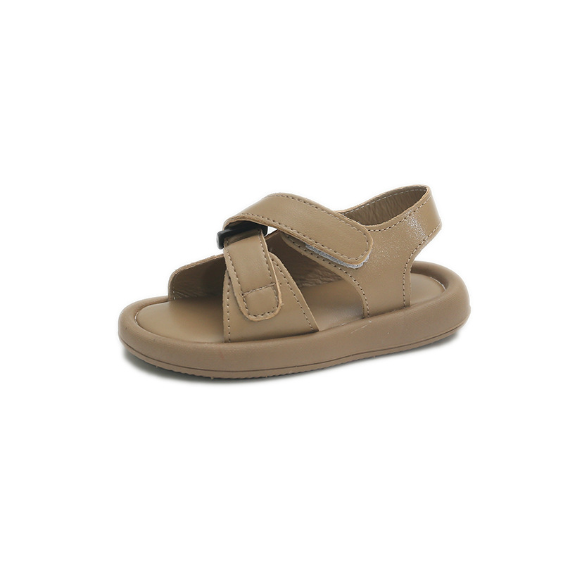 2024 Sandali versatili per bambini semplici alla moda da spiaggia della nuova ragazza estiva 2024 Scarpe singole di marca alla moda con suola morbida_voghion.com