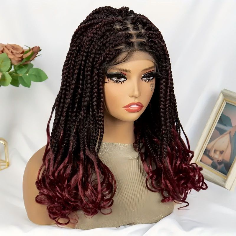 Full Lace Hand Woven French Curly Wig - Three Strand Braid, Natural Look & Comfortable Fit_voghion.com