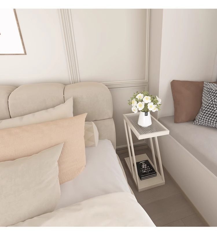 Divano da soggiorno, lato Changhong, scaffale portaoggetti in vetro, comodino ultra moderno, piccolo tavolo angolare stretto_voghion.com
