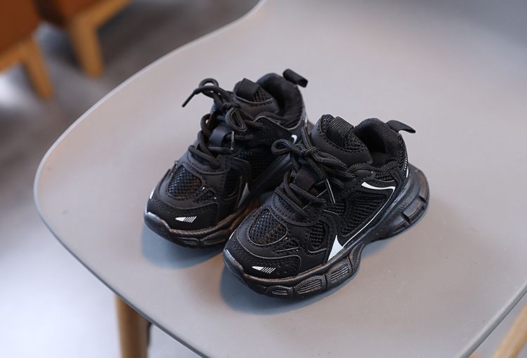 Spring and Autumn Children Sports Unisex Kids Sneakers Mesh Upper Breathable Basketball Shoes Tennis Casual Flats_voghion.com