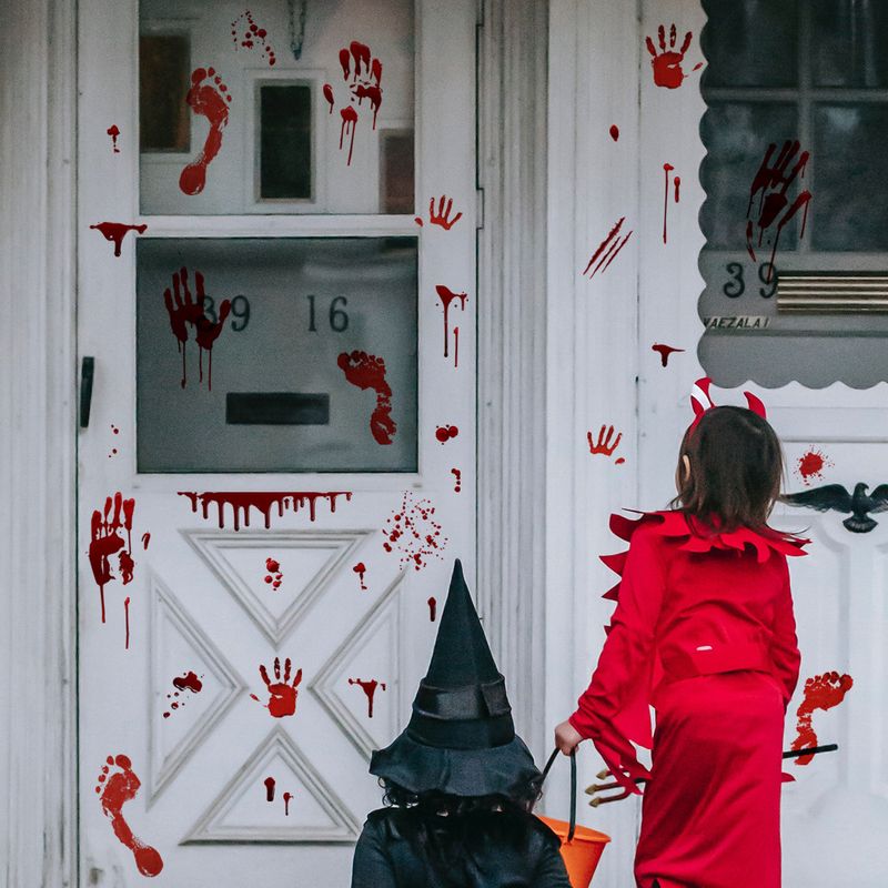 Aufkleber Halloween Blut Handabdruck Fußabdrücke Dekorative Wandaufkleber Fensteraufkleber Wohnzimmer Schlafzimmer Hintergrund Home Dekoration Aufkleber_voghion.com