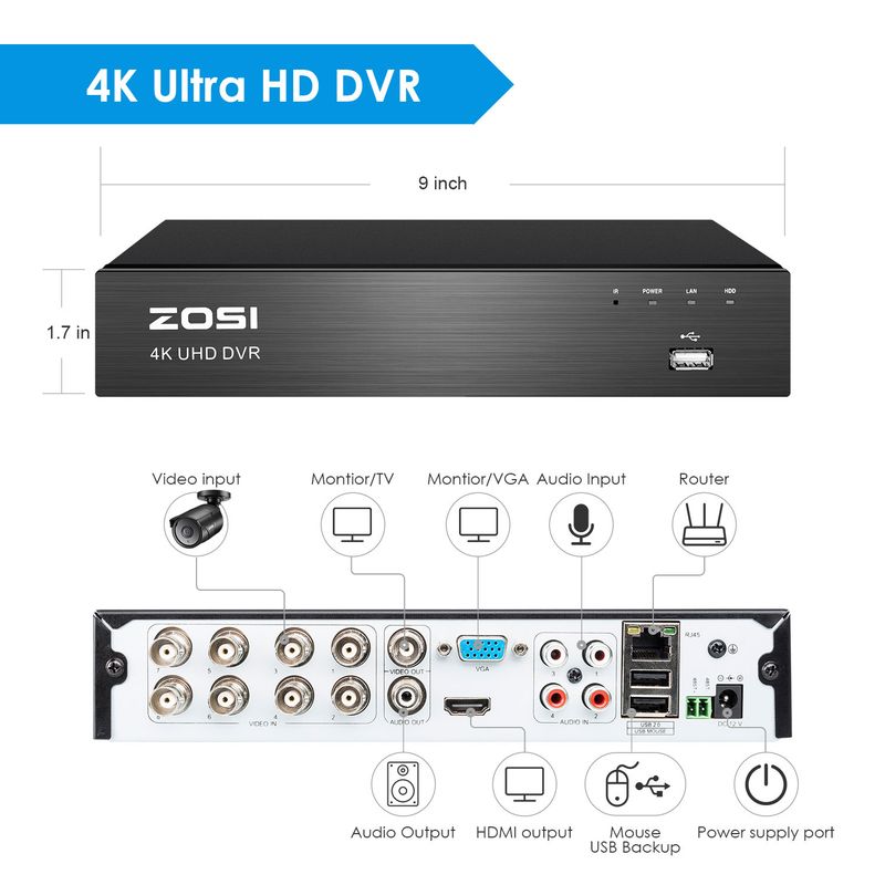 Câmera de CFTV analógica HD de 2 MP com visão noturna, IP66 à prova de intempéries, lente de 3,6 mm, distância infravermelha de 30 m, vigilância de segurança interna/externa_voghion.com