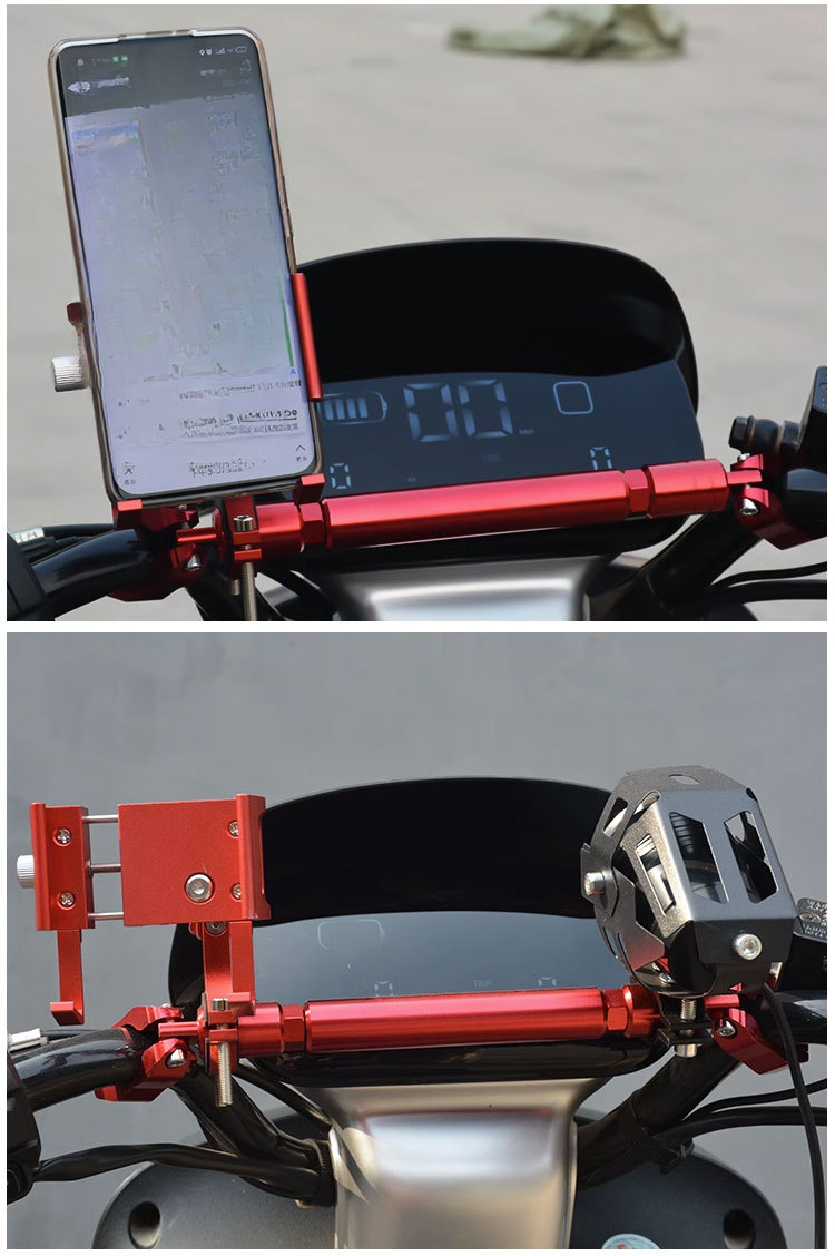 Motorcycle Modification Thickened Crossbar Extension Handlebar Balance Pull Rod Electric Vehicle Reinforced Headstock_voghion.com