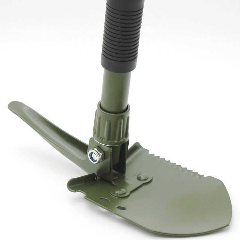 Lopată multifuncțională pentru ingineri, lopată salvatoare, mâner dublu îngroșat, lopată de camping, lopată pliabilă cu trompetă, lopată militară în aer liber_voghion.com