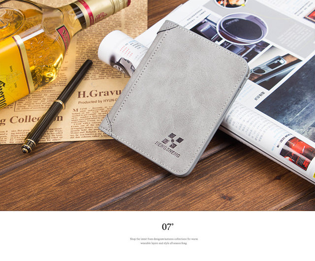 Kangaroo Wallet Men's RFID Blocking PU Leather Wallet with Zipper Multi Business Credit Card Holder Purse High Quality_voghion.com