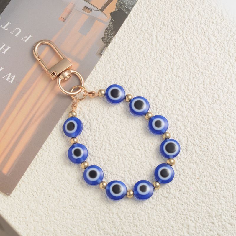 Parti e accessori per borse Stile etnico retrò Portachiavi con corda Occhio del diavolo Ciondolo per borsa in resina Occhi blu Ciondolo per gioielli_voghion.com