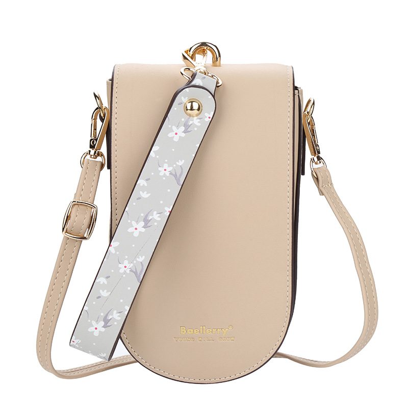 Portafoglio da donna nuovo Baellerry versione coreana, multi-slot per carte, pochette, moda, tinta unita, tracolla singola, telefono_voghion.com