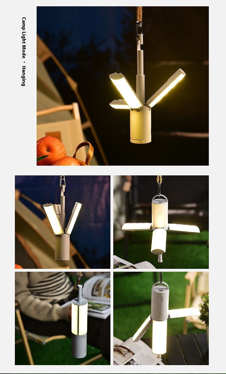 Multifunctionele opvouwbare tent voor buiten, sfeerverlichting voor studentenhuisvesting, draagbare hangende kampeerlantaarn_voghion.com