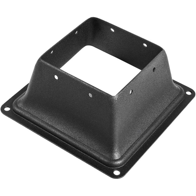 Powder-Coated Black Base Skirt Deck Base Post 4x4\ Flange Post 2.5LBS Dec Post Deck PCS Support Actual 5 3.38x3.38\ Skirt Post_voghion.com