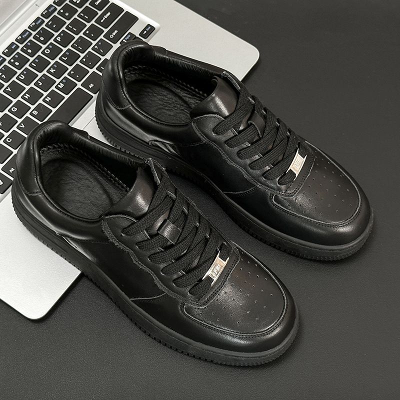 Scarpe casual basse da uomo e da donna Air Force One, in vera pelle, per autunno e inverno, alla moda, bianche, da uomo_voghion.com