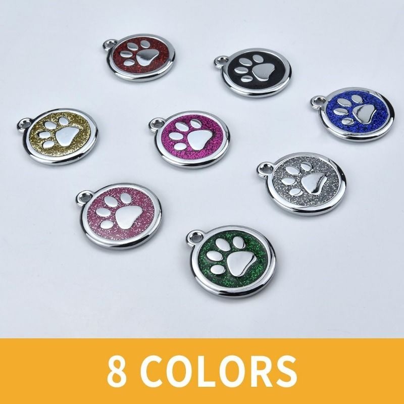 Dog Identification Tag, Silver, Engraved_voghion.com