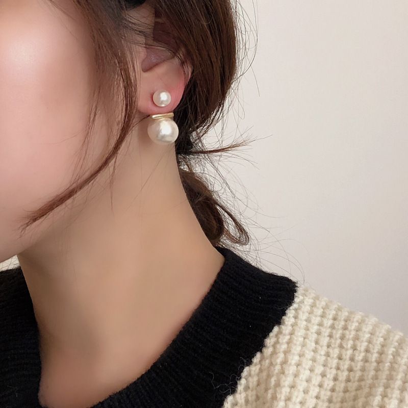 Versione coreana del temperamento di Dongdaemun, perle di nicchia, donne eleganti e alla moda, orecchini francesi di alta gamma, orecchini_voghion.com