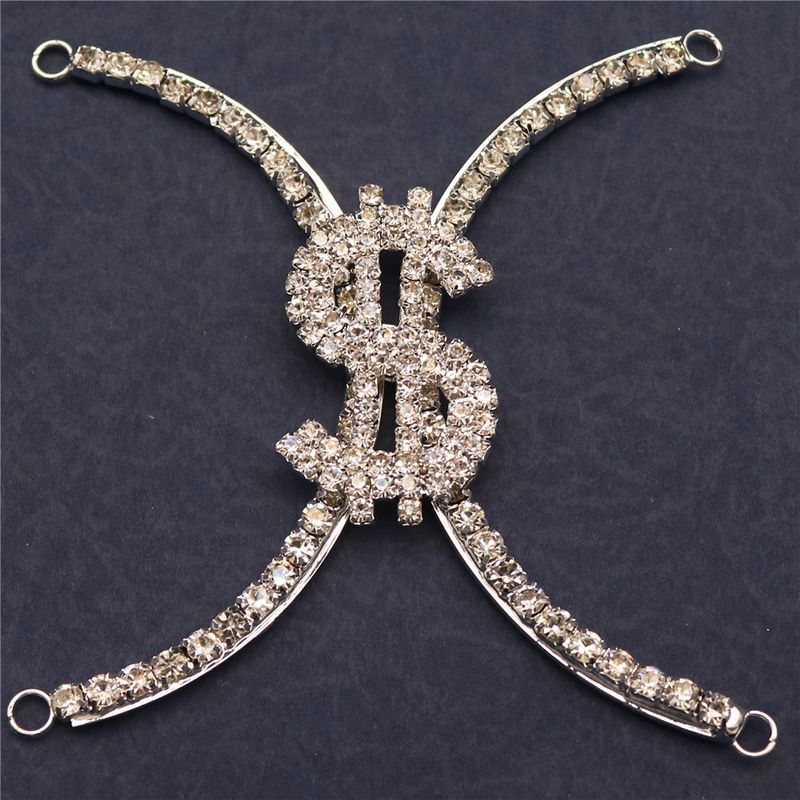 Hot selling trendy accessories USD symbol rhinestone chest support sexy body chain for women_voghion.com