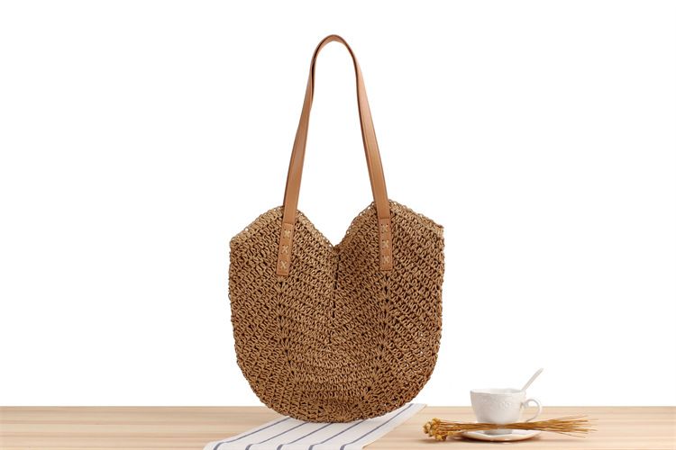 Sacs pour femmes, style une pièce, nouveau sac tissé creux, sac à bandoulière simple à la mode, sac tissé en corde de papier, sac décontracté pour femmes, sac de plage_voghion.com