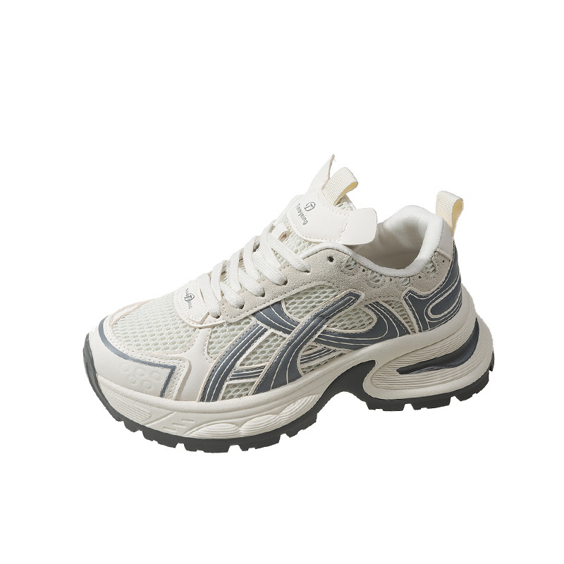 Jingming Sier Dad für Frauen Super Hot Thick Sole 2024 Neue Frühlings- und Herbst-beiläufige weiße Laufsportschuhe_voghion.com