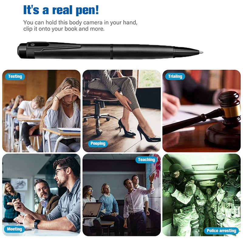HD 1080P Portable Pocket Pen Camera Take Photo Digital Video Recorder Business Wearable Body Mini Camcorders One Button Click_voghion.com
