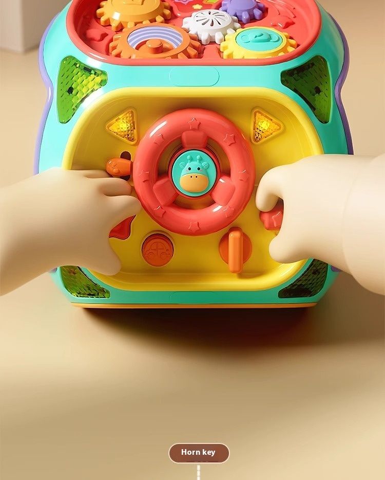 Håndlegetøj Børnemusik Slå på tromme Baby Tidlig Uddannelse Puslespil Hexahedron Genopladelig 0-1 år og 6 måneder_voghion.com