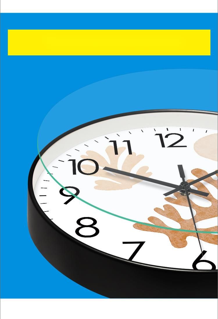 Yipula 6632 Simple Nordic Fashion Living Room Home Wall Watch Silent Sweep Second Quartz Clock_voghion.com