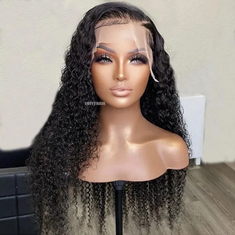 Curly Seid Top Voll Spëtze Mënsch Hoer Perücken mat Baby Hoer Brasilianesch Kinky Curly Seid Base Voll Spëtz Perücke Fir Fraen Glueless_voghion.com