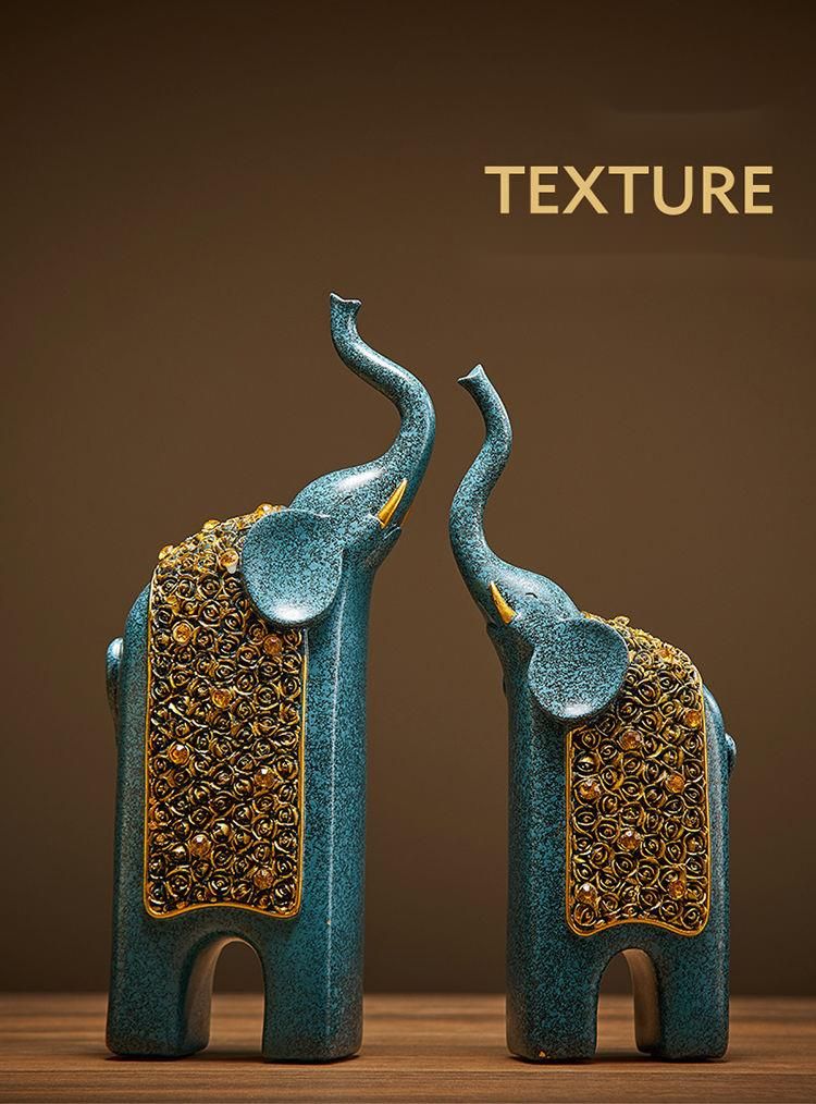 Chinese Style Mother And Child Ornament Home Living Room Office Decoration Wealth-Attracting Fortune Elephant Artwork_voghion.com