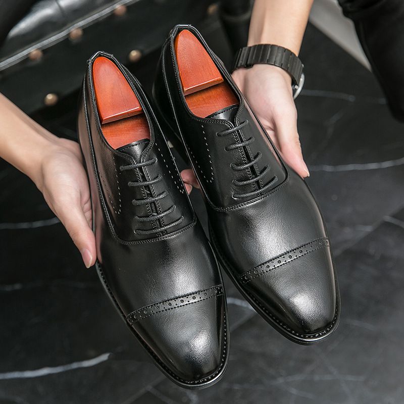 Herrenschuhe, modisch, Business, formell, trendig, britischer Stil, spitz, klein, Leder, Hochzeitsschuhe für den Bräutigam, Freizeitschuhe_voghion.com