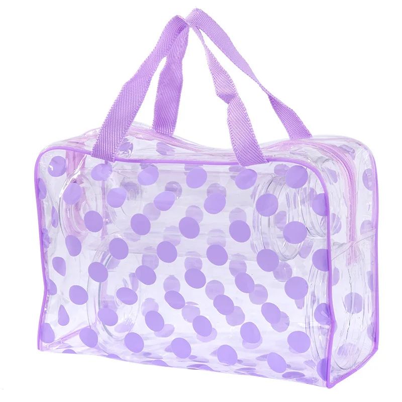 Borsa da toilette trasparente - Organizer da viaggio impermeabile in PVC - Custodia per trucco trasparente - Sicurezza aeroportuale TSA Friendly_voghion.com