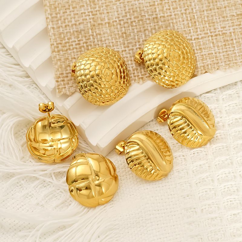 Orecchini unisex alla moda in acciaio inossidabile e titanio, rotondi, versatili, orecchini Dongguan_voghion.com