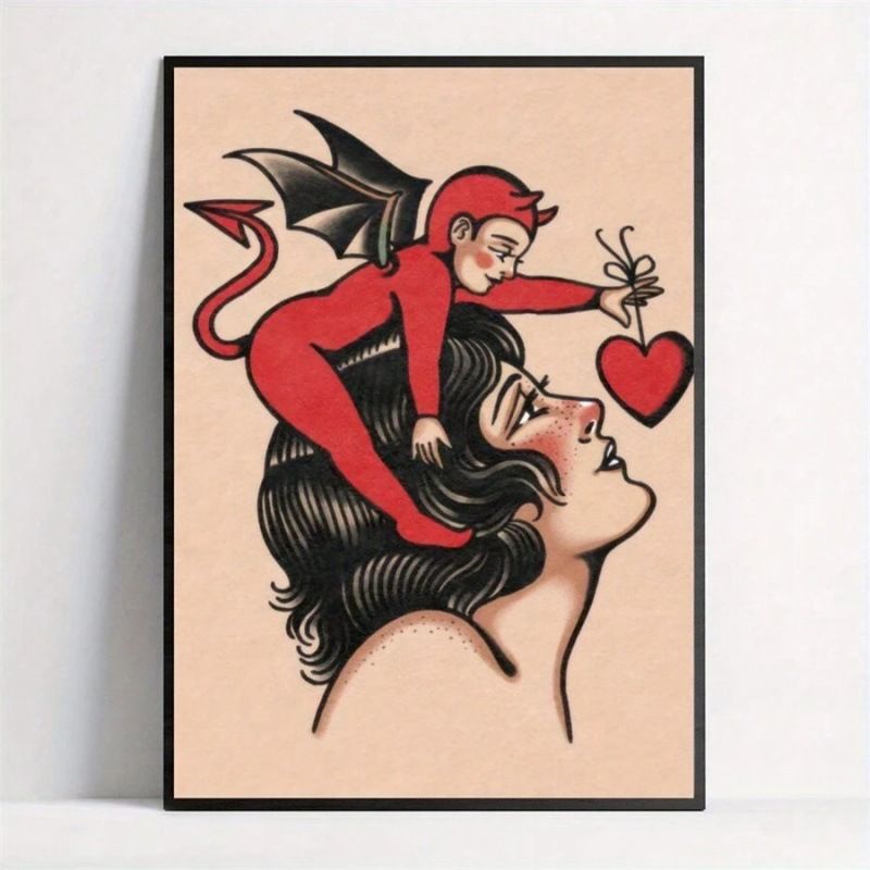 Framed Canvas Wall Art Living Room Print Decorative Poster Hanging Painting With Frame_voghion.com