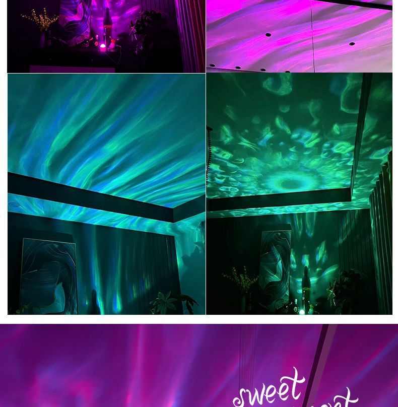 Trendy Starry Sky Northern Lights Creative Mood Bedroom - Remote Control LED Atmosphere Light_voghion.com