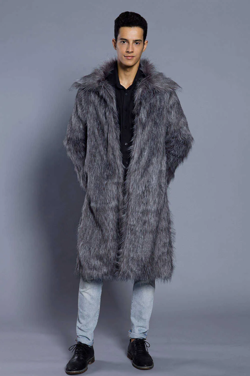 2018 herbst Winter Neue männer Quadrat Kragen Faux Nerz Pelz Langen Mantel High-grade Mann Komfortable Dicke Warme windjacke_voghion.com
