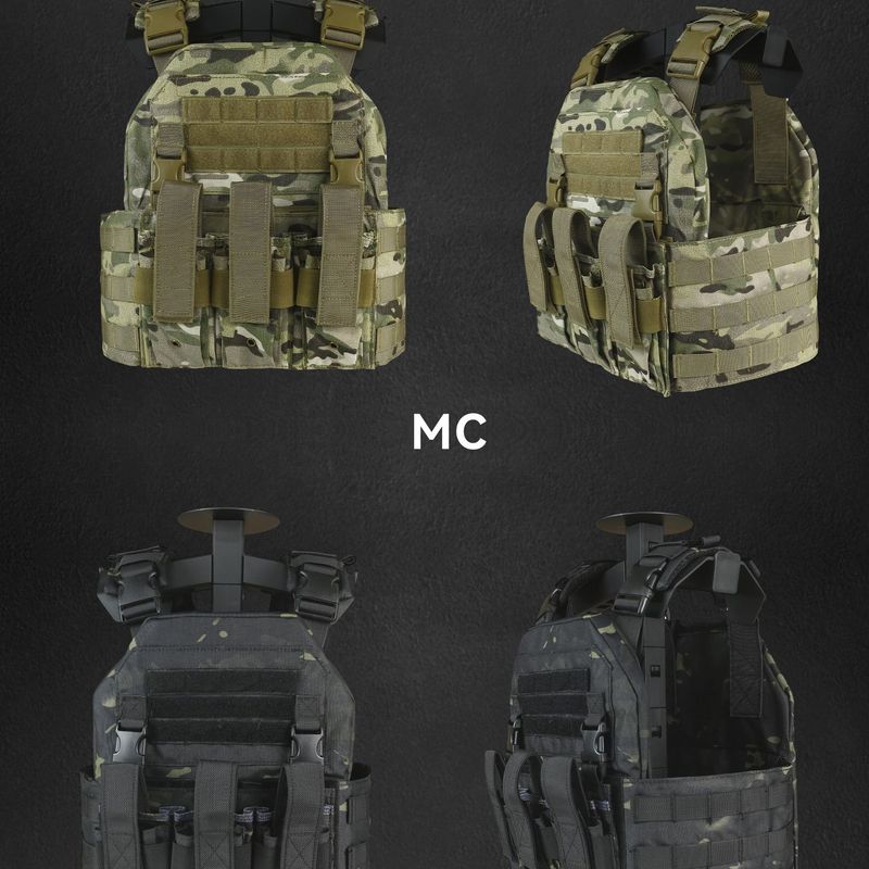 6094 Tactical Plate Carrier Vest – 500D Polyester With EVA Foam Padding (Coyote/OD Green, MOLLE-Compatible)_voghion.com