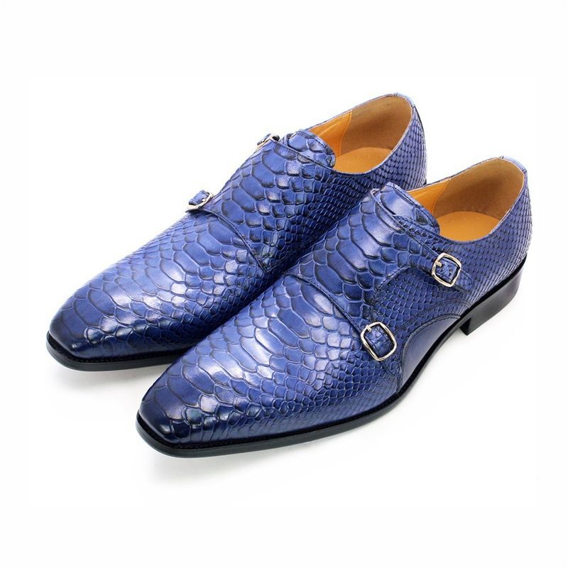 Unbeatable Quality New High-end Handmade Fashionable Mengke Business Men's Hot Selling Casual Snake Pattern Embossed Leather Shoes_voghion.com