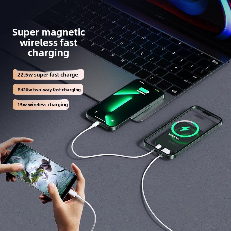 Hot Item Magnetic Wireless Power Bank 10000mAh Super Fast Charging 22.5W Portable Charger No Lagging_voghion.com