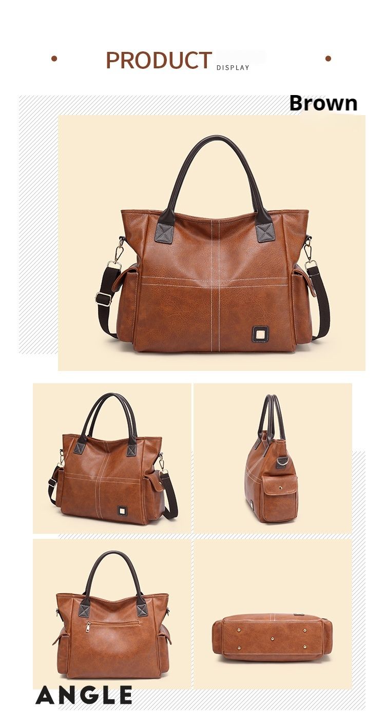 Borsa a tracolla da donna, borsa a mano in pelle PU, alla moda, con tracolla regolabile_voghion.com