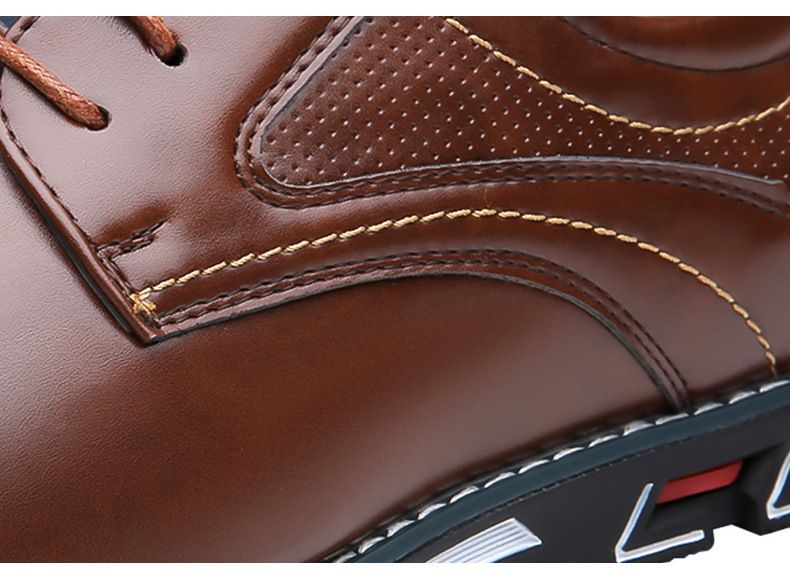 Produttori di scarpe da uomo con lacci di grandi dimensioni per il commercio estero transfrontaliero, dal 38 al 53, in pelle, inscatolate o imbustate, allargabili e ingrandibili._voghion.com