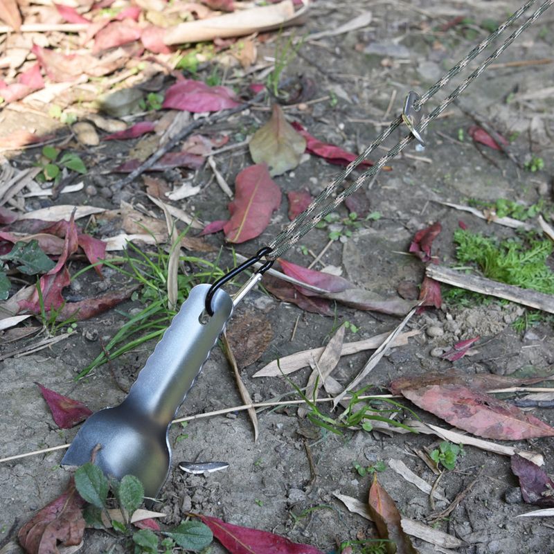Titanium Camping Shovels Ultralight Outdoor Compact Poop Shovel/Trowel Backpacking Multi Tool for Hiking Camping and Survival_voghion.com