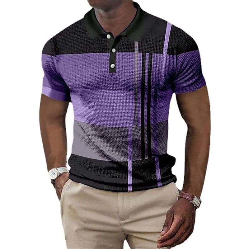 2025d 2024 Summer Trend Fashion Casual Men's Short Sleeve 3D Printed Button Golf Polo Shirt_voghion.com