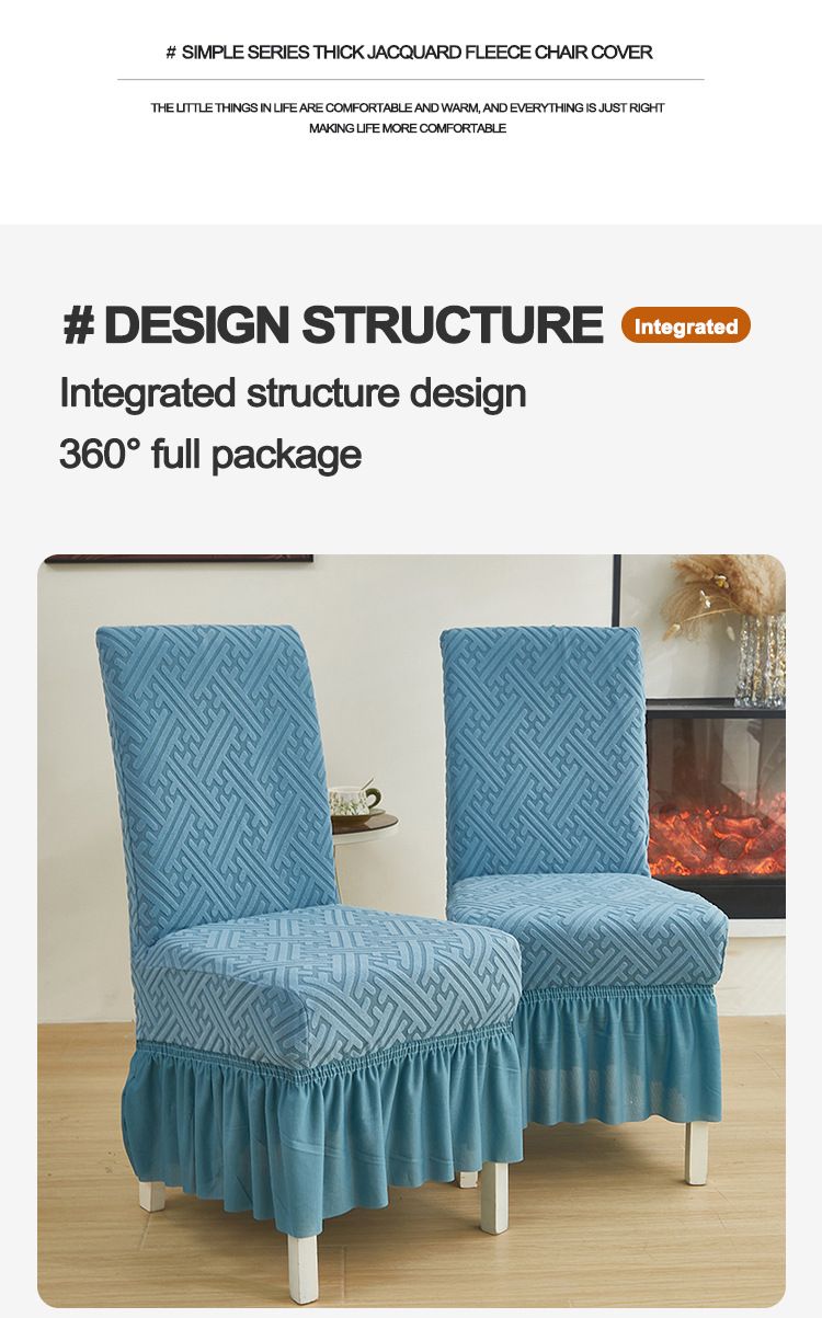 Elastic Skirted Chair Covers – Universal Fit Slipcovers For Dining Chairs, Office Chairs & Home Use (Dustproof, 6 Modern Colors, Easy To Install)_voghion.com