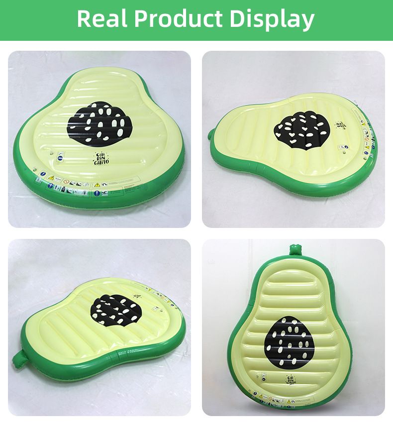 Inflatable Avocado Pool Float - Giant Lounge Chair For Adults (150cm Heavy-Duty PVC Comfortable Backrest Summer Party Essential)_voghion.com