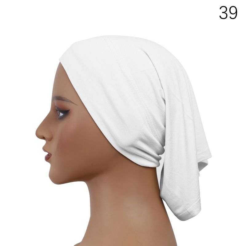 Turbante de algodón mercerizado para mujer: hiyab suave de primera calidad para mujeres musulmanas_voghion.com