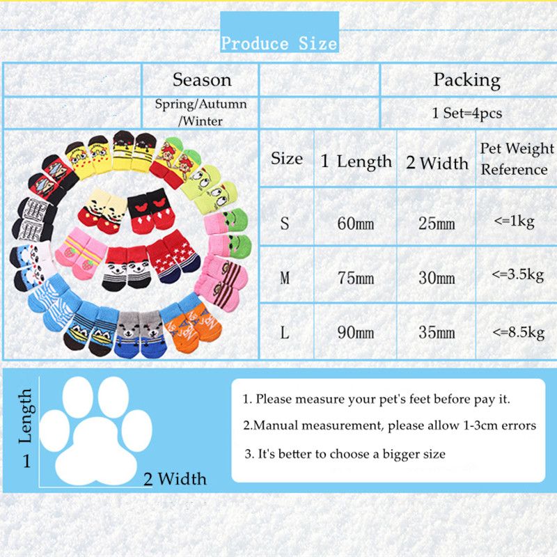 Anti-slip Socks For Dogs And Cats 4 Pcs. By PawParty Store_voghion.com