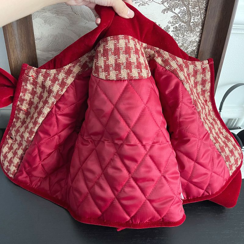 Tenue d'hiver du Nouvel An coréenne pour filles, ensemble deux pièces en coton, diffusion en direct, style tendance, texte secret_voghion.com