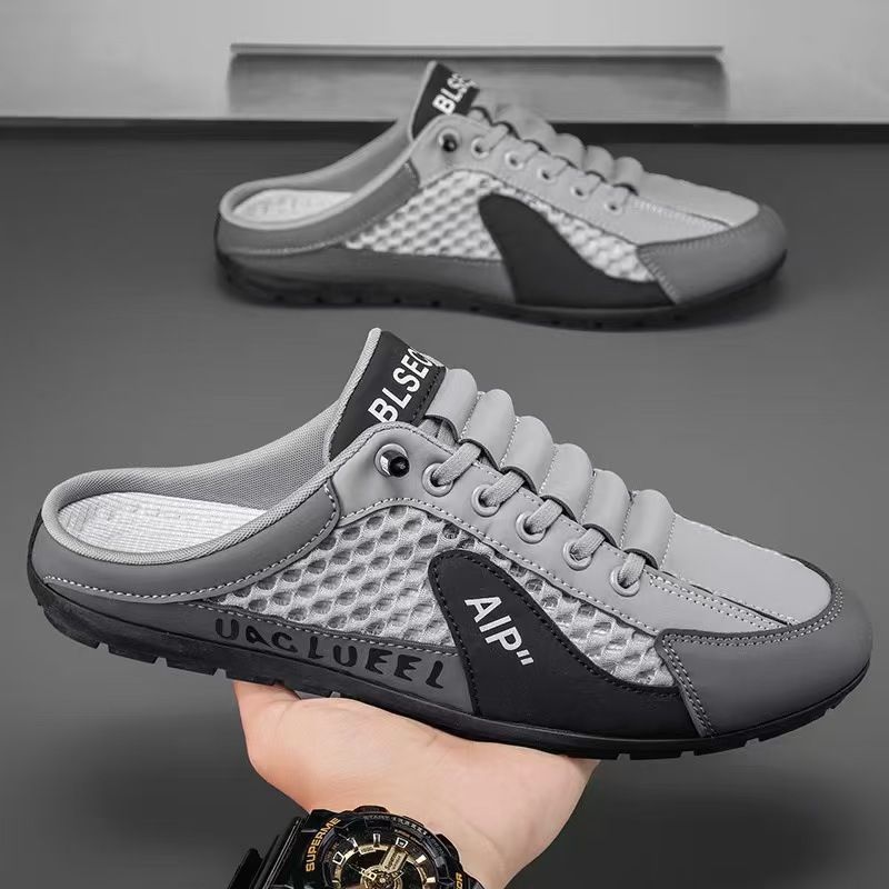 Lazy Slip-On Half Slippers Soft Sole Casual Dad Comfortable Sports Mesh Shoes 2025 New Model_voghion.com