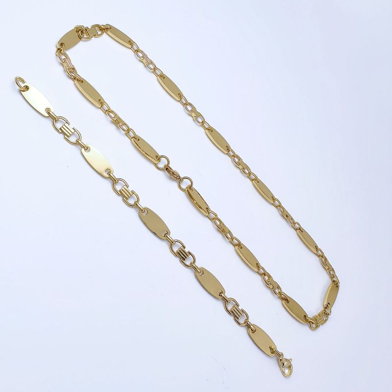 Men's Jewelry Handmade Chain Fashionable And Atmospheric Necklace Emperor Chain Smooth Stainless Steel Return Flat Link Chain Set_voghion.com
