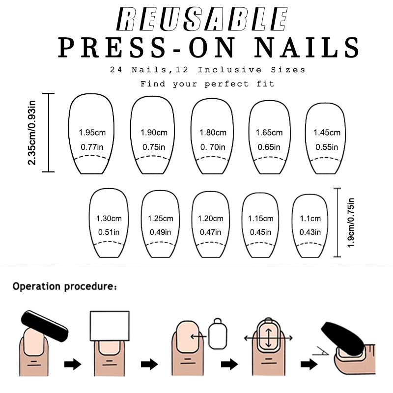 Kurze, glänzende, ovale, glitzernde French-Wear-Maniküre, schlicht, elegant, passend zu allen Ins, sanfte Abnutzung der Nägel, 24 Stück_voghion.com