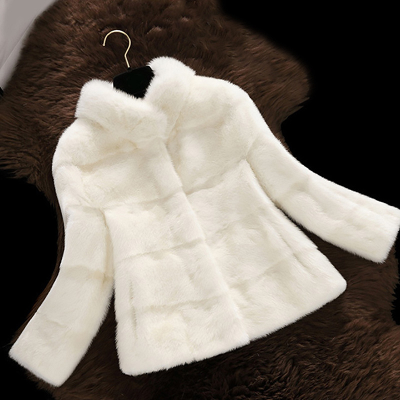 Abbigliamento donna cappotto di pelliccia di visone con collo corto_voghion.com